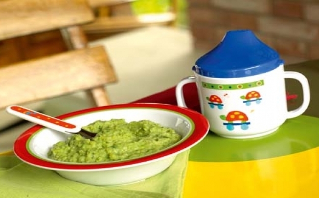 Papilla de espinaca y camote
